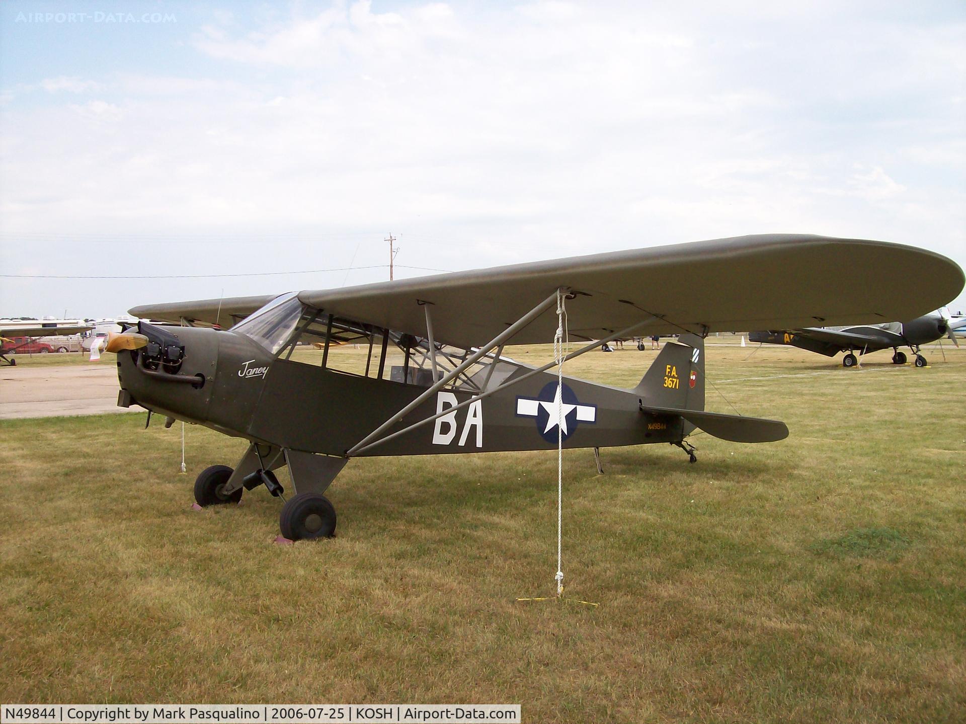 N49844, Piper L-4B Grasshopper (O-59A / J3C-65) C/N 10189, Piper L-4