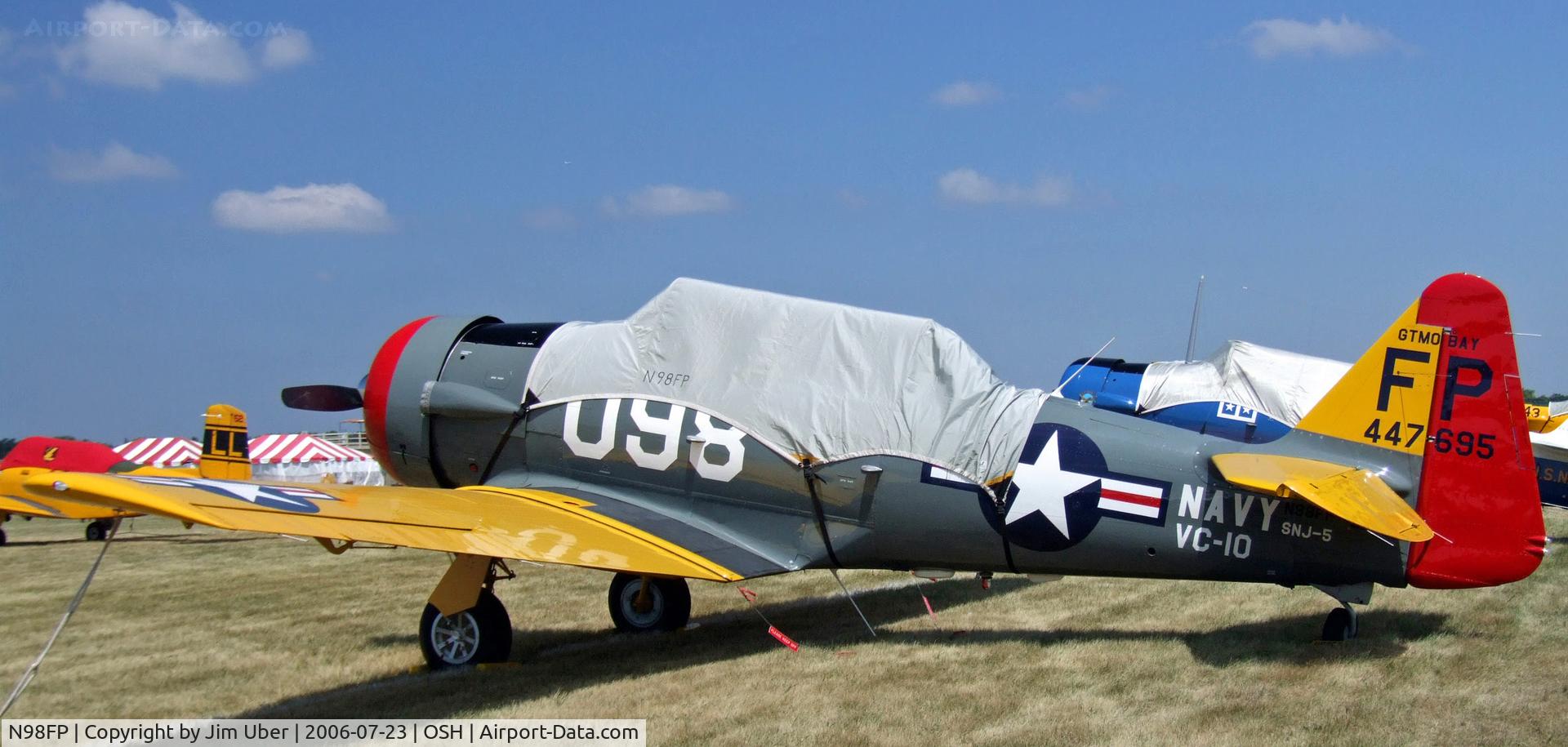 N98FP, 1944 North American AT-6G Texan C/N 7695, Nice SNJ in Gitmo colors at Airventure 2006