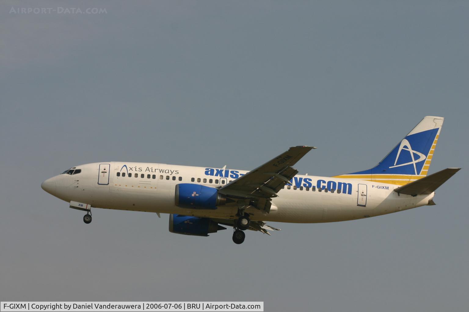 F-GIXM, 1991 Boeing 737-36EQC C/N 25159/2068, arrival of flight SN3630 from CDG