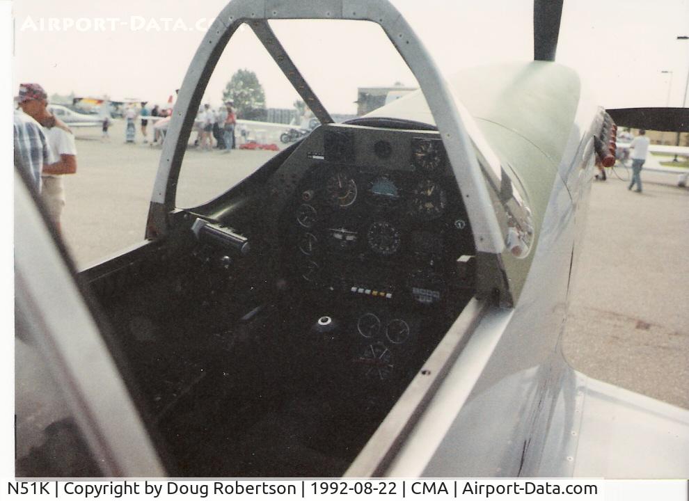 N51K, 1992 North American P-51D Mustang Replica C/N 001, 1992 Fighter Escort Wings Ltd P-51D, cockpit instrument panel