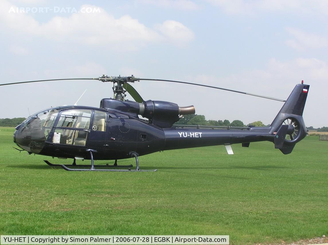 YU-HET, Aérospatiale SA-342J Gazelle C/N 1204, SA341G Gazelle at Sywell