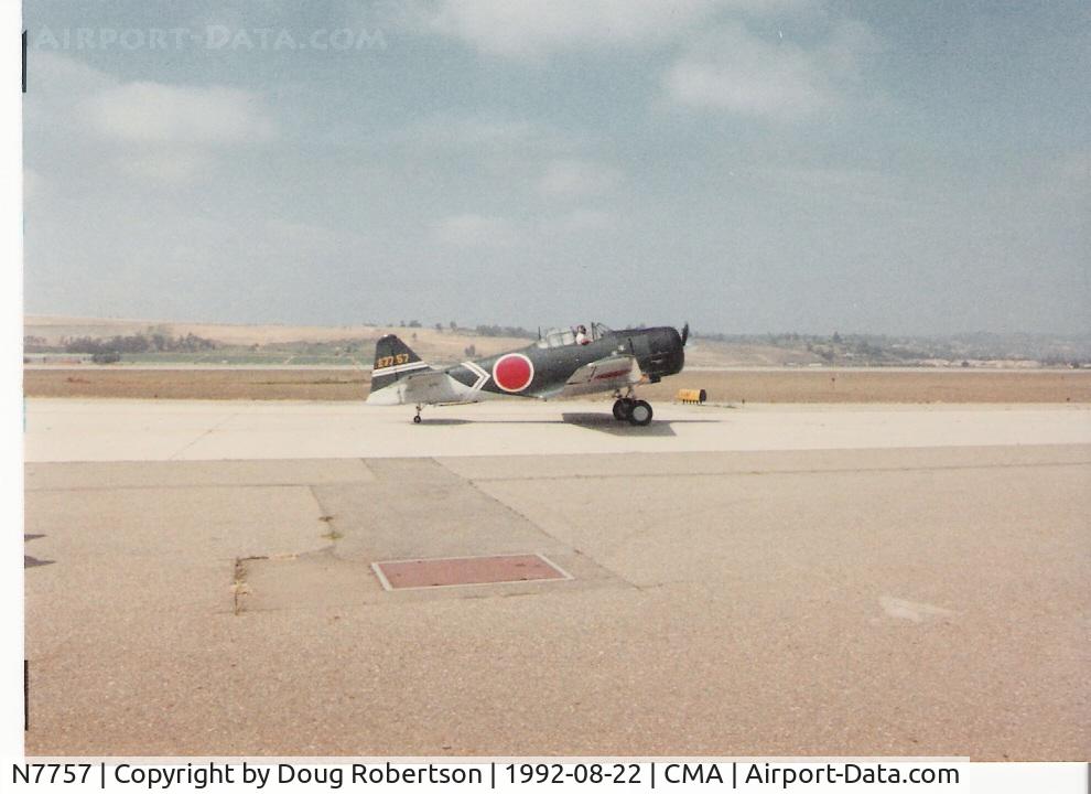 N7757, 1952 Canadian Car & Foundry T-6 Harvard Mk.4 C/N CCF4-171, 1952 Canadian Car & Foundry HARVARD MK IV, 1 of 6 slightly modified as Mitsubishi A-6M 'Zekes' (ZEROs) for film 'Tora, Tora, Tora' and subsequent others