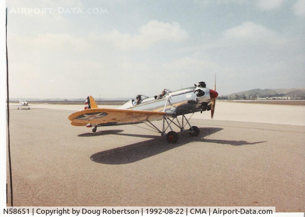 N58651, 1941 Ryan PT-22 Recruit (ST3KR) C/N 1426, 1941 Ryan Aeronautical ST-3KR as PT-22, S turns taxi at Camarillo Airshow