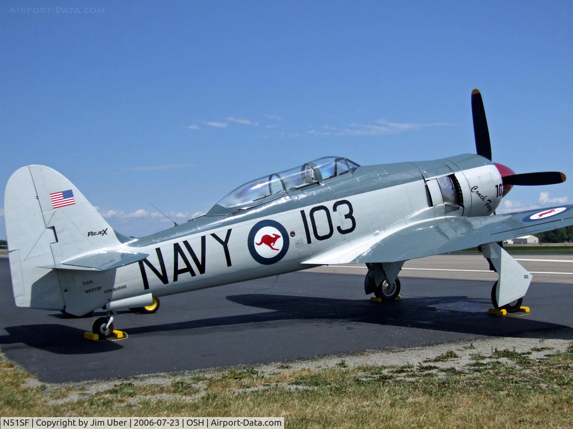 N51SF, 1948 Hawker Sea Fury T.20 C/N ES.3613, another view of the Sea Fury