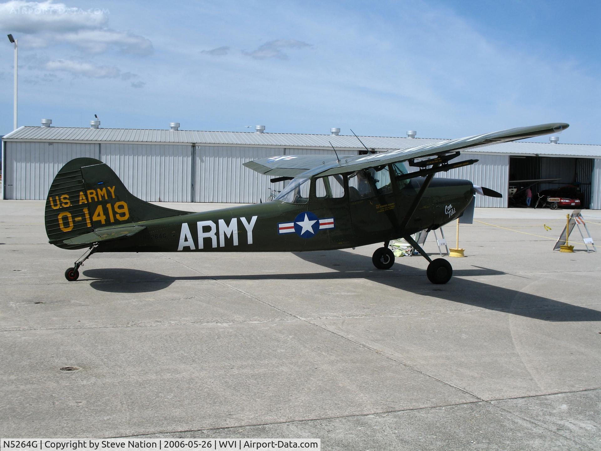 N5264G, 1950 Cessna O-1A C/N 21093, U.S. Army Cessna O-1A 0-1419 @ Watsonville Municipal Airport, CA