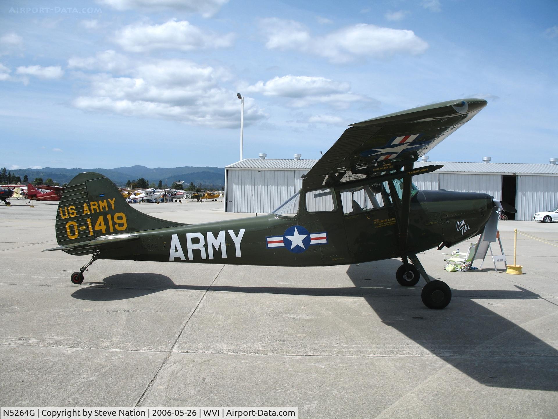 N5264G, 1950 Cessna O-1A C/N 21093, U.S. Army Cessna O-1A 0-1419 @ Watsonville Municipal Airport, CA
