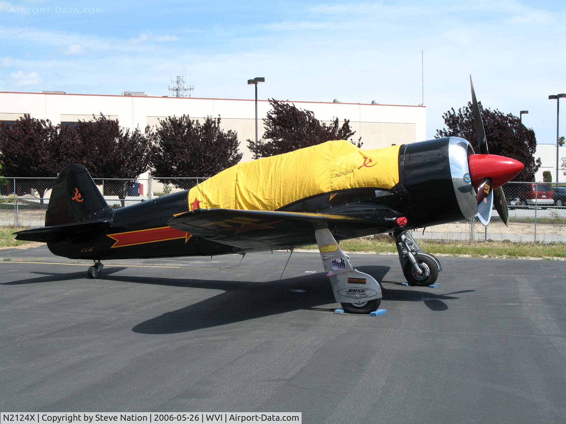 N2124X, 1952 Yakovlev Yak-11 C/N 102146, 1952 Yakovlev YAK-11 @ Watsonville Municipal Airport, CA