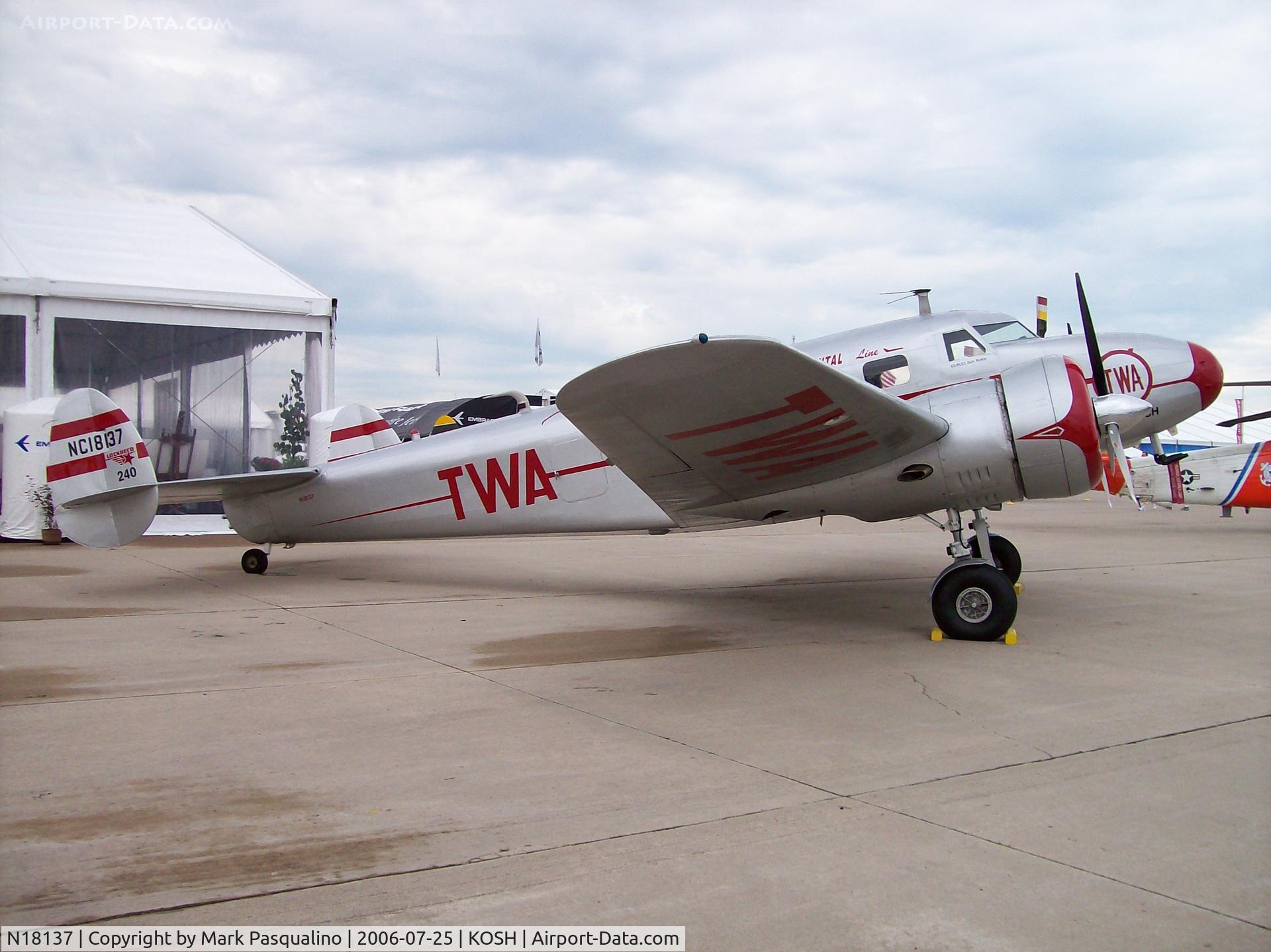 N18137, 1937 Lockheed 12A Electra Junior C/N 1229, Lockheed 12A