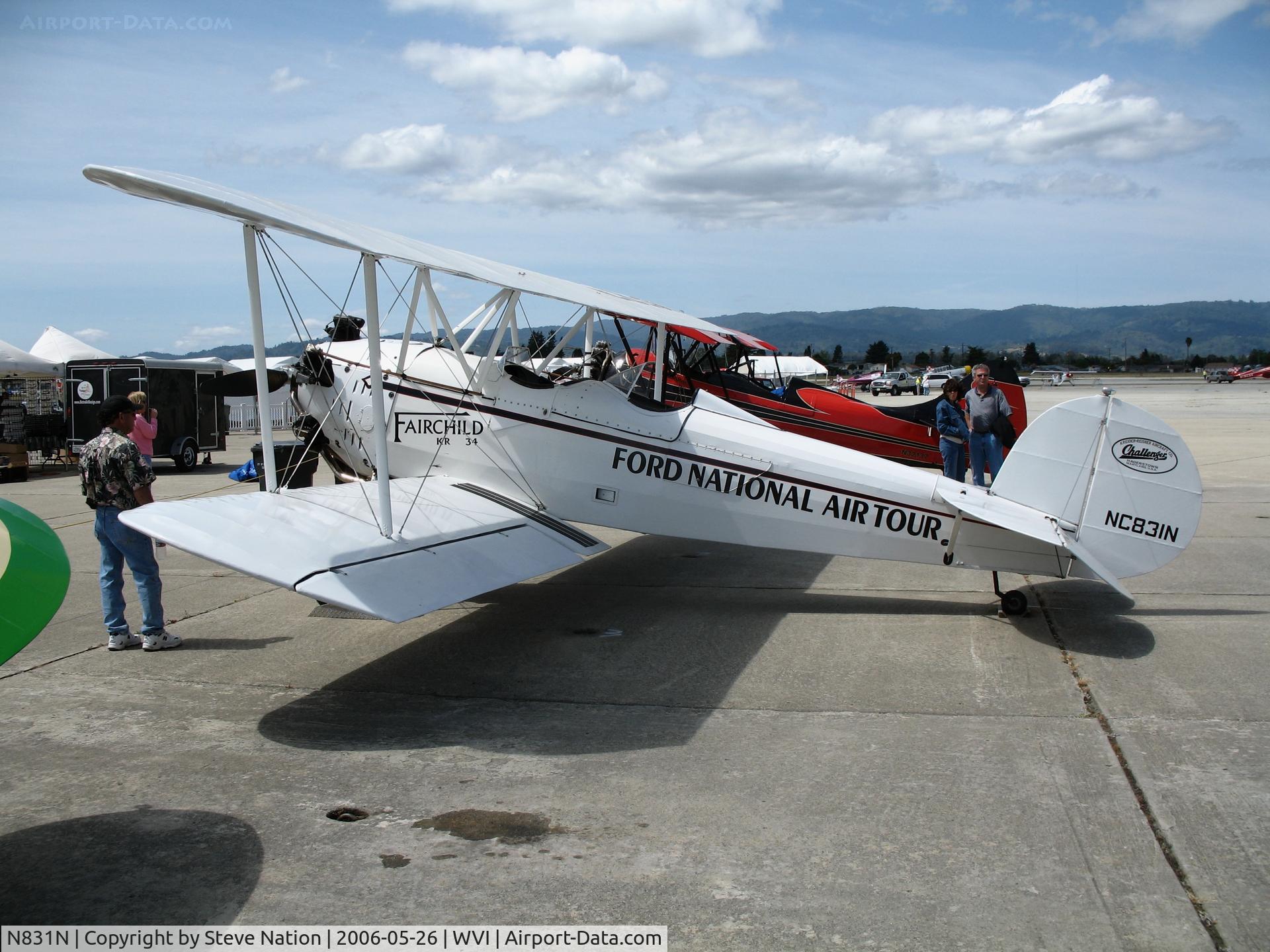 N831N, 1929 Fairchild KR-34C C/N 426, 1929 Fairchild KR-34C in Ford National Air Tour markings (NC831N) @ Watsonville Municipal Airport, CA