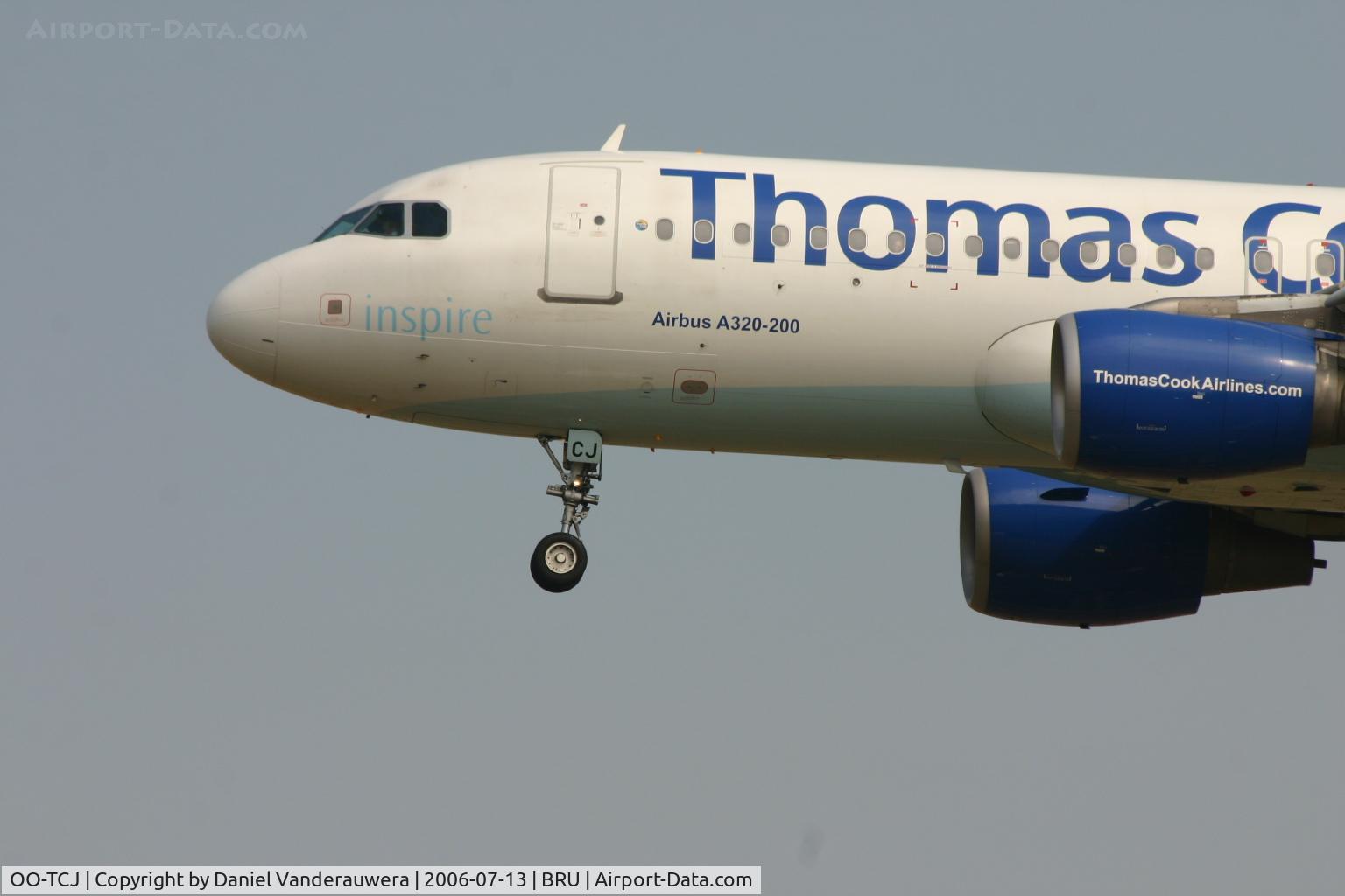 OO-TCJ, 2002 Airbus A320-214 C/N 1787, INSPIRE is about to land on rwy 25L