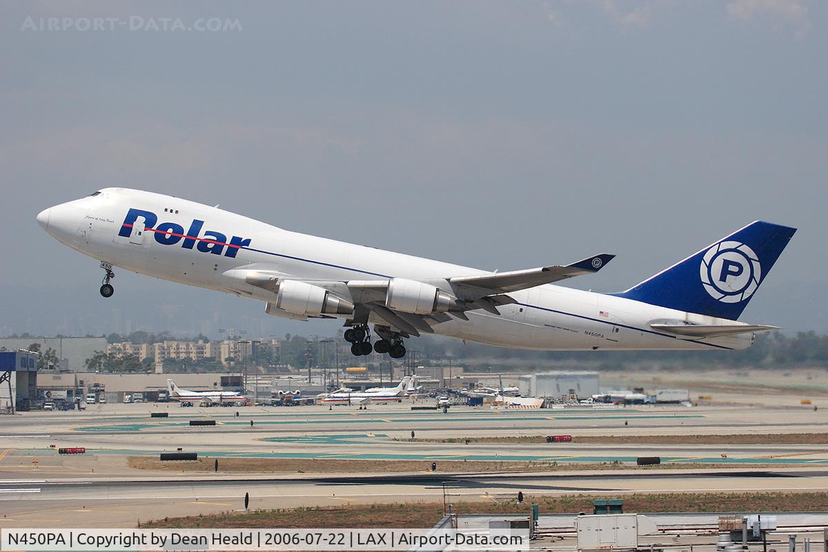 N450PA, 2000 Boeing 747-46NF C/N 30808, Polar Air Cargo N450PA (FLT PAC183) departing RWY 25R enroute to Incheon Int'l (RKSI) - Seoul, Korea.