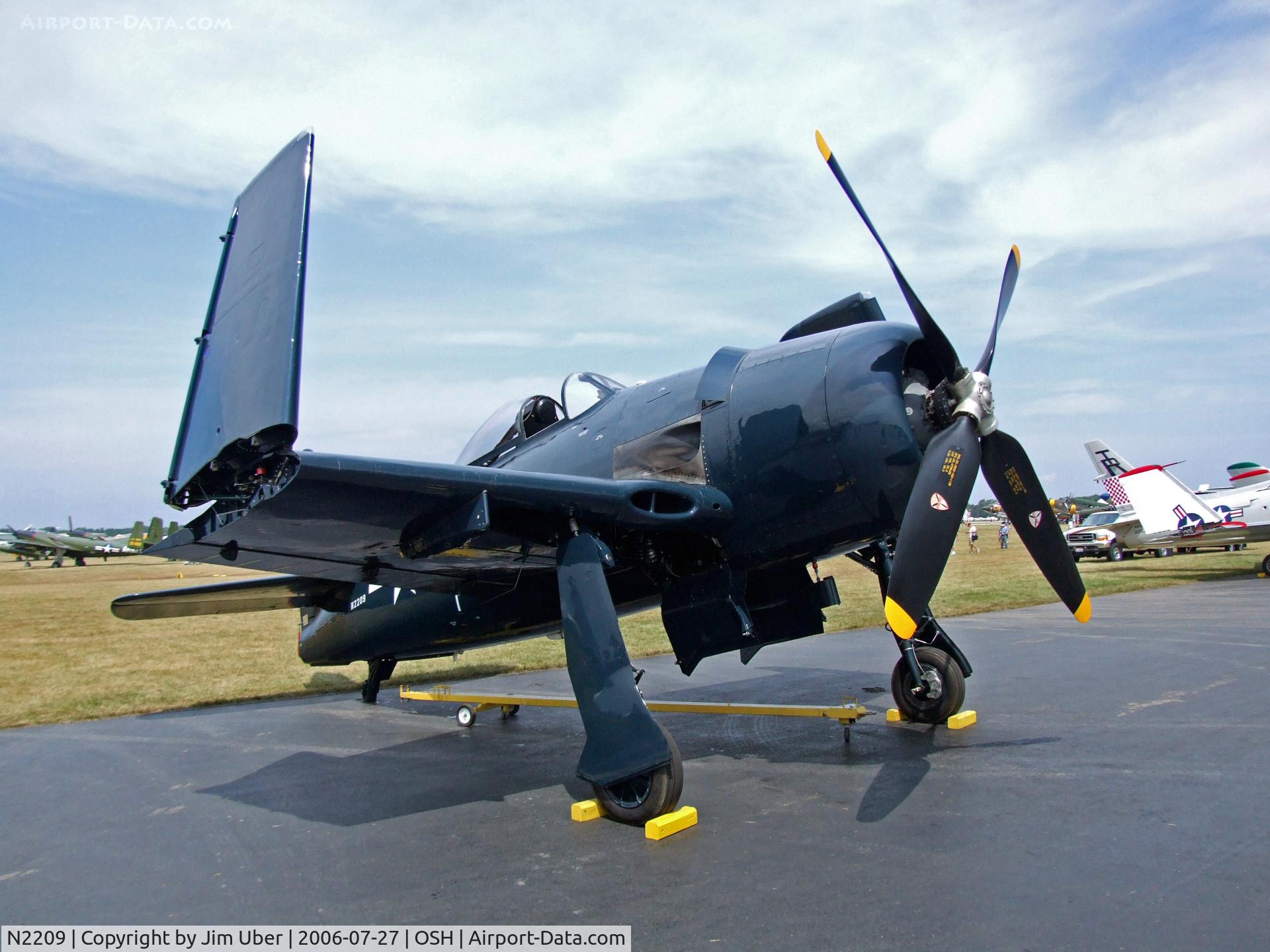 N2209, 1945 Grumman F8F-1B Bearcat C/N 122095, at Airventure 2006
