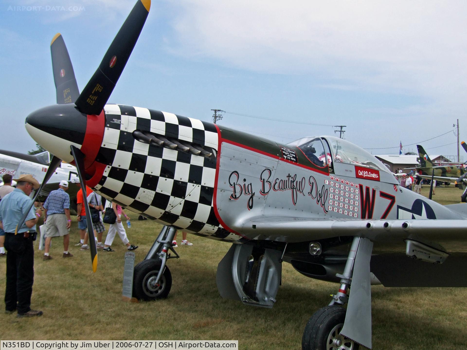 N351BD, 1944 North American F-51D Mustang C/N 44-85634, at Airventure 2006