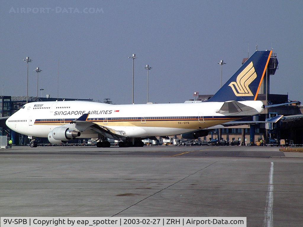 9V-SPB, 1994 Boeing 747-412 C/N 26551, ready to taxi to holding point