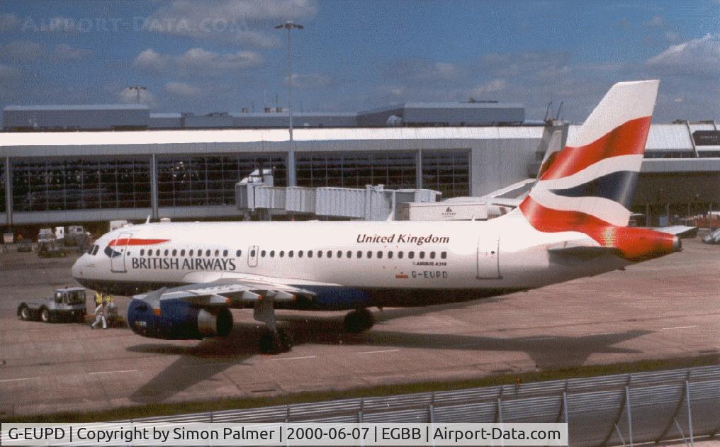 G-EUPD, 1999 Airbus A319-131 C/N 1142, Airbus A319 at Birmingham