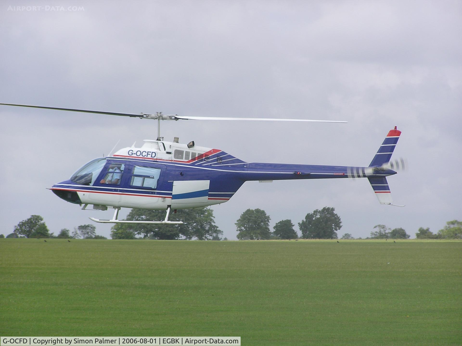 G-OCFD, 1980 Bell 206B JetRanger III C/N 3165, JetRanger landing at Sywell