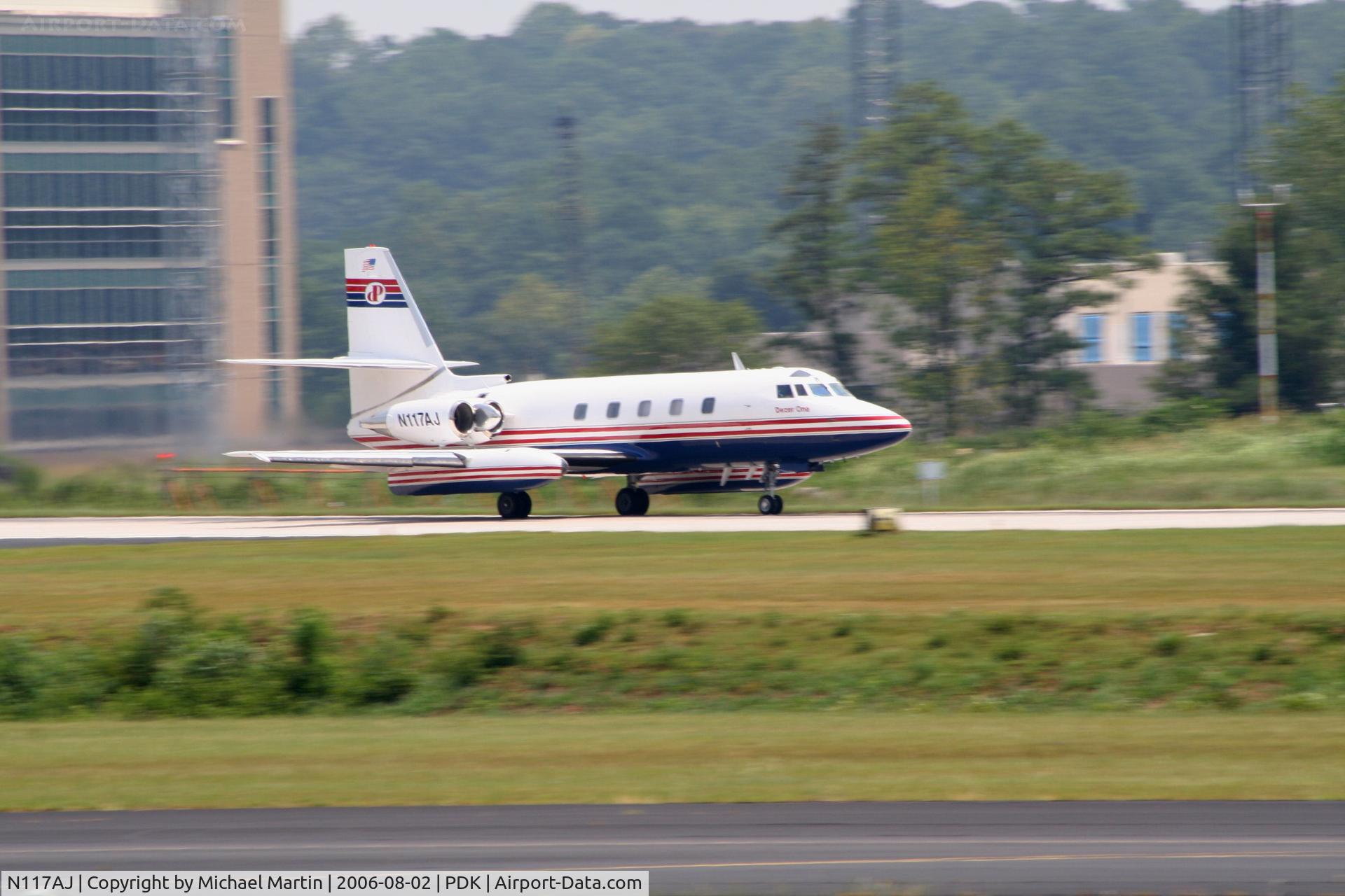 N117AJ, 1978 Lockheed L-1329-25 Jetstar II C/N 5227, New paint on an old jet!