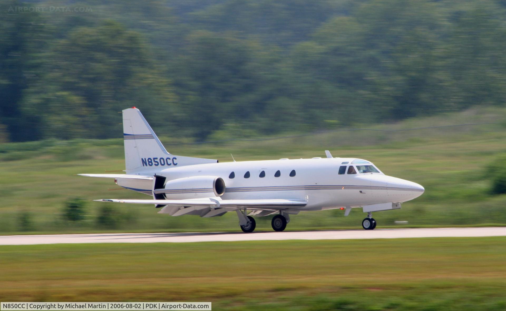 N850CC, 1980 Rockwell International NA-265-65 Sabreliner 65 C/N 465-38, LANDING 20L - Air Brakes Extended