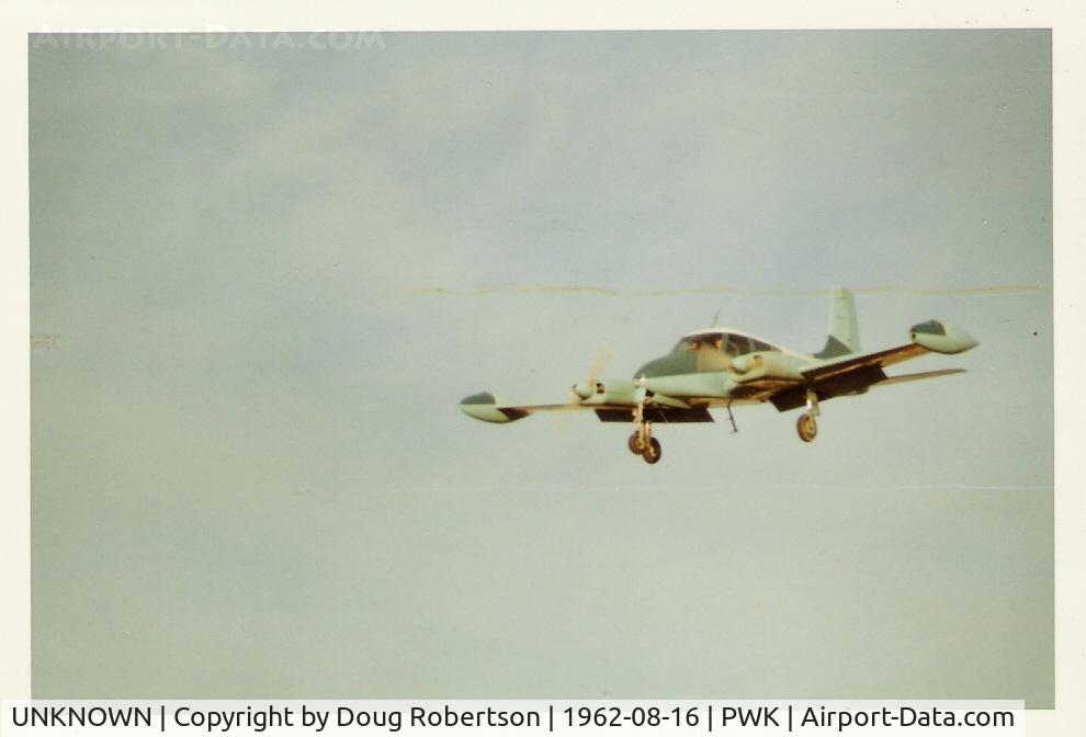 UNKNOWN, Miscellaneous Various C/N unknown, 1955 Cessna 310, two Continental O-470-M 240 hp, on final for PWK, called Palwaukee airport at the time.