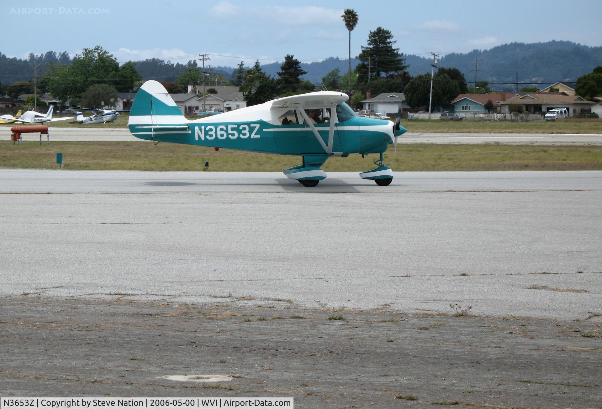 N3653Z, 1960 Piper PA-22-150 C/N 22-7550, 1960 Piper PA-22-150 taxying @ fly-in Watsonville Municipal Airport, CA