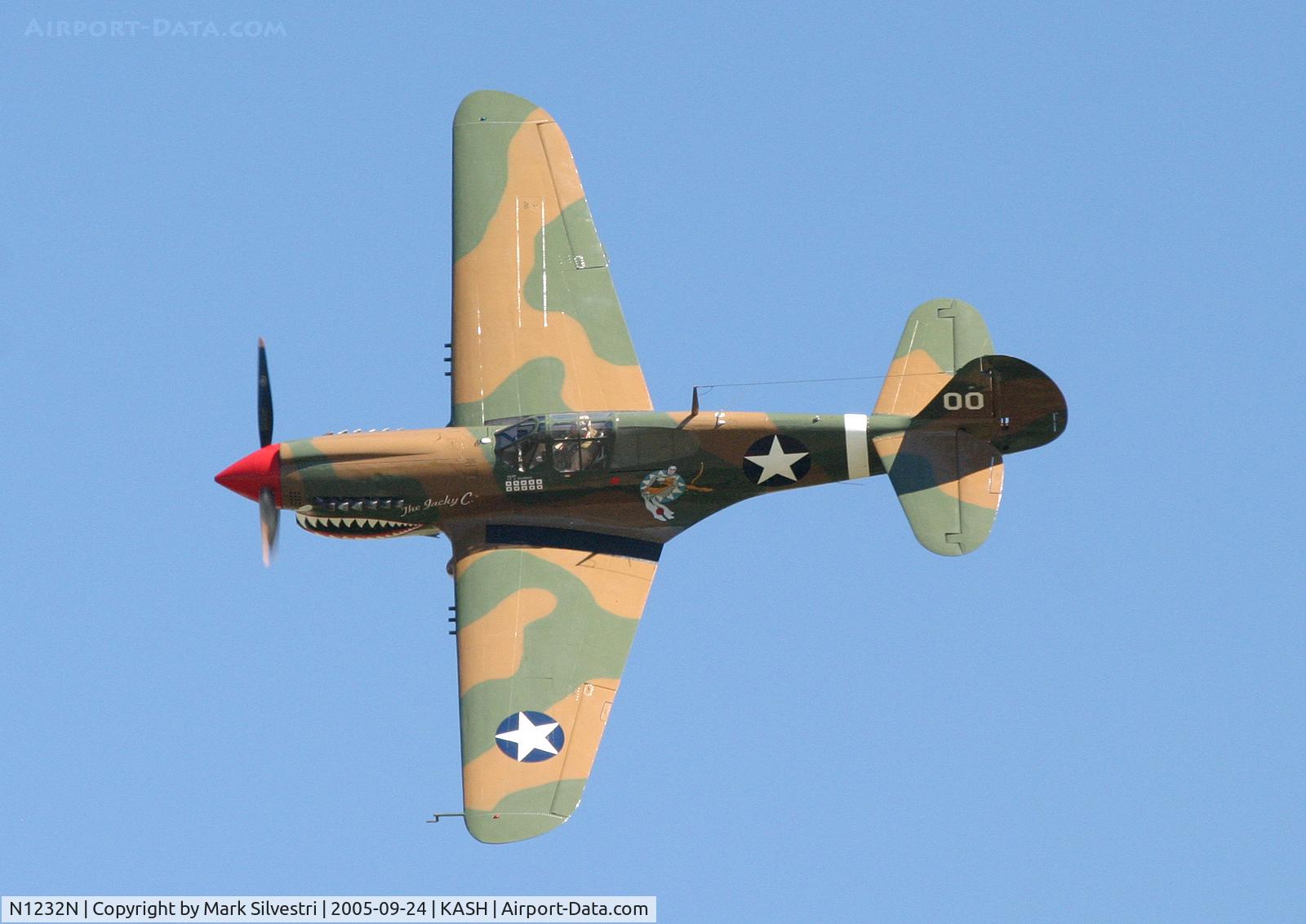 N1232N, 1943 Curtiss P-40N Warhawk C/N 27483, The Jackie C II in a Fly By at Daniel Webster College Airshow 2005