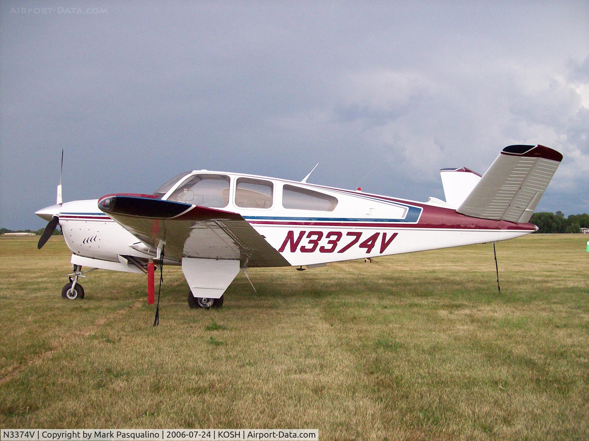 N3374V, 1955 Beech F35 Bonanza C/N D-4042, Beech F35
