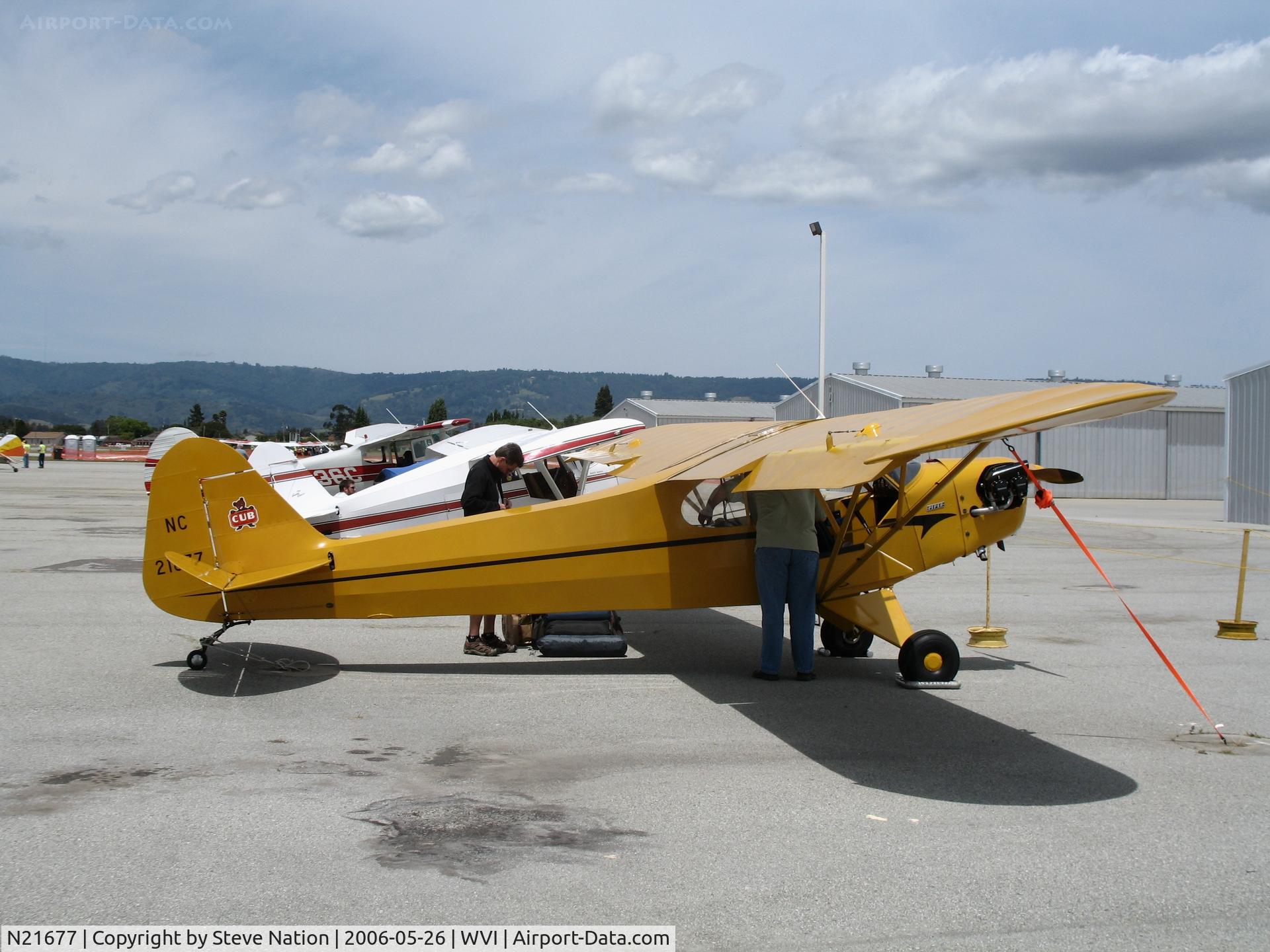 N21677, 1938 Piper J3C-65 Cub Cub C/N 2561, 1938 Piper J3C-65 Cub as NC21677 @ fly-in Watsonville, CA