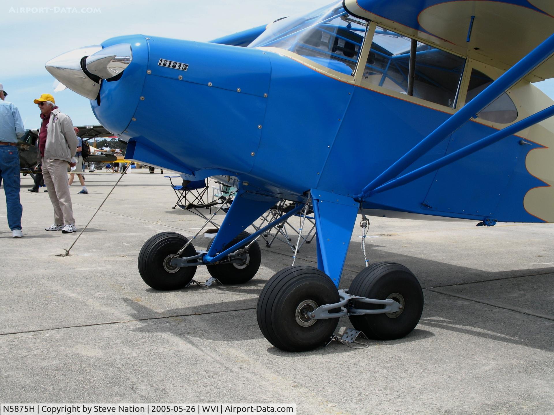 N5875H, 1949 Piper PA-16 Clipper C/N 16-493, 1949 Piper PA-16 as NC5875H note the wheels! @ fly-in Watsonville, CA