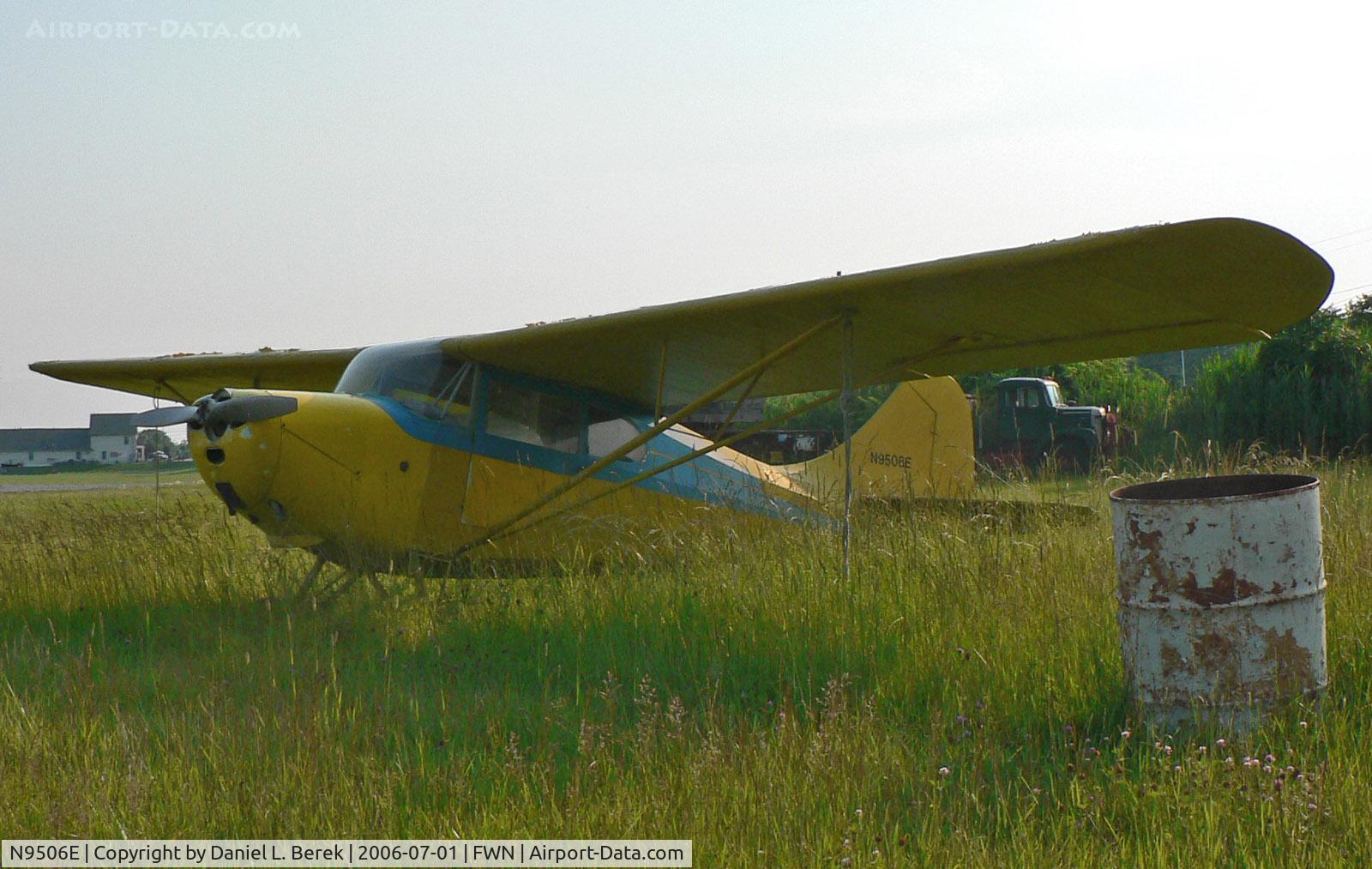 N9506E, 1946 Aeronca 11AC Chief C/N 11AC-1142, Time-worn 1946 Chief takes a well-deserved break in the tall grass.