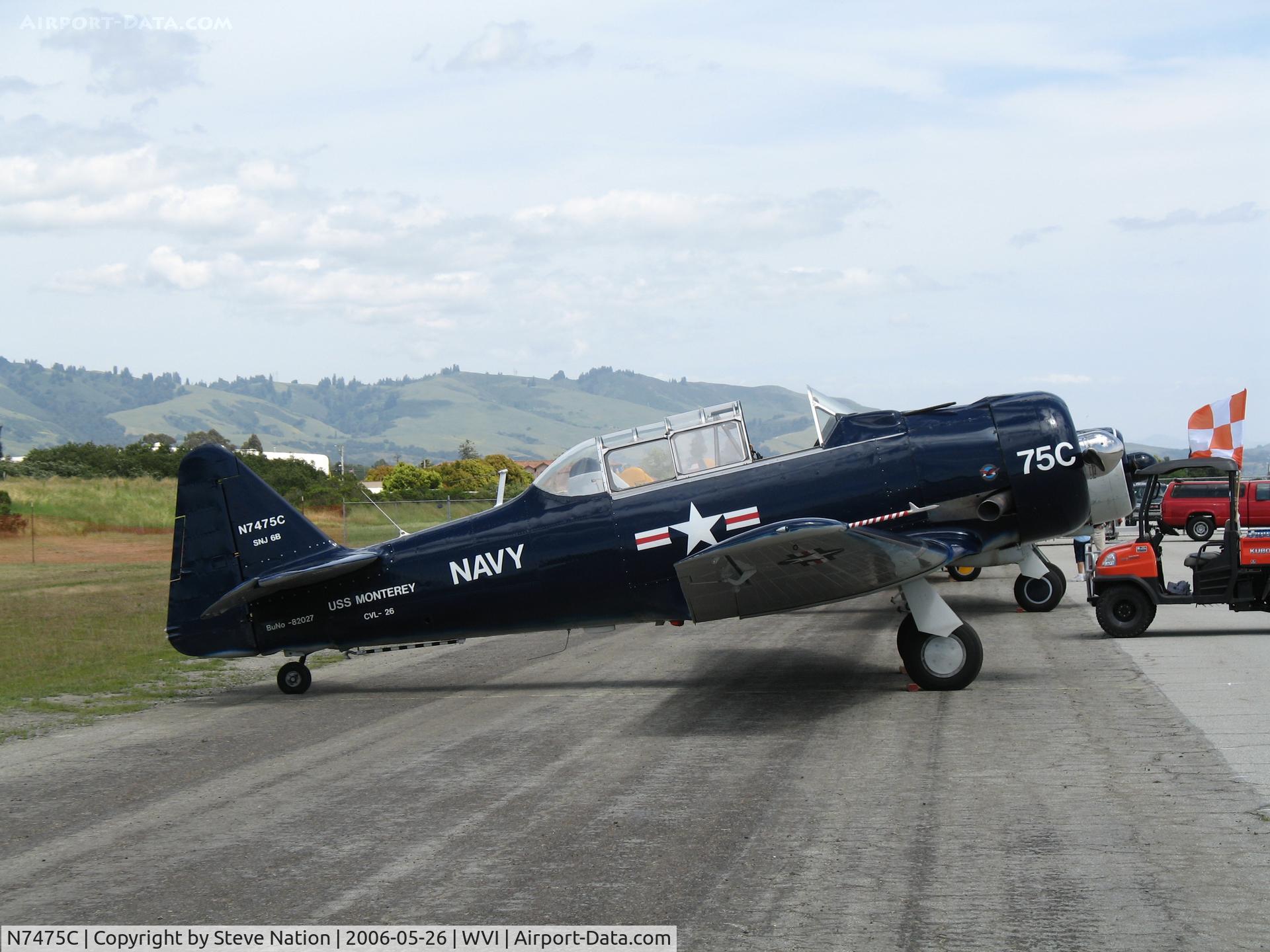 N7475C, North American AT-6F Harvard 4 C/N 44-82027,  @ fly-in Watsonville, CA