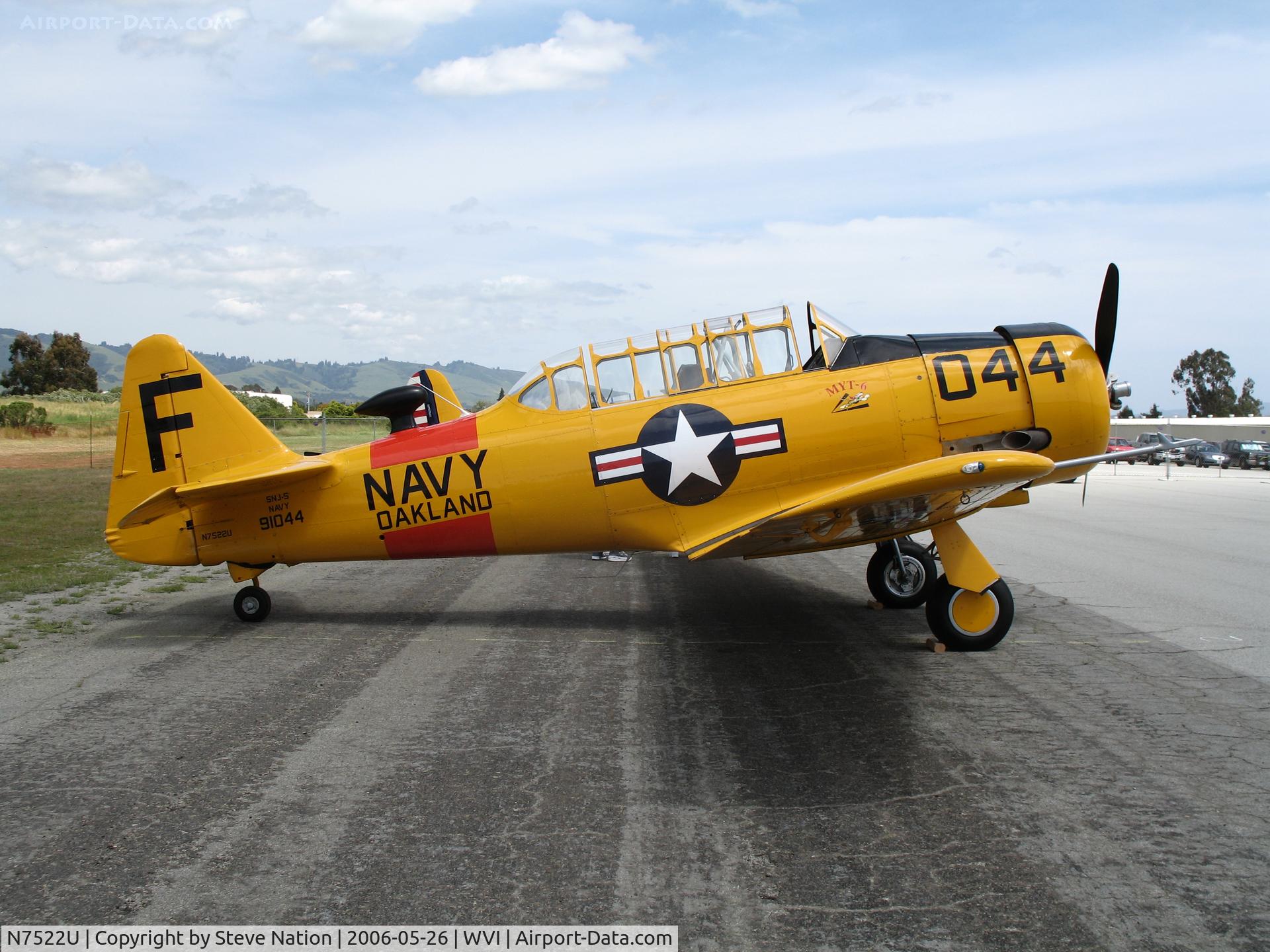 N7522U, 1952 Canadian Car & Foundry Harvard MK IV C/N CCF4-214,  CC&F Harvard IV @ fly-in Watsonville, CA