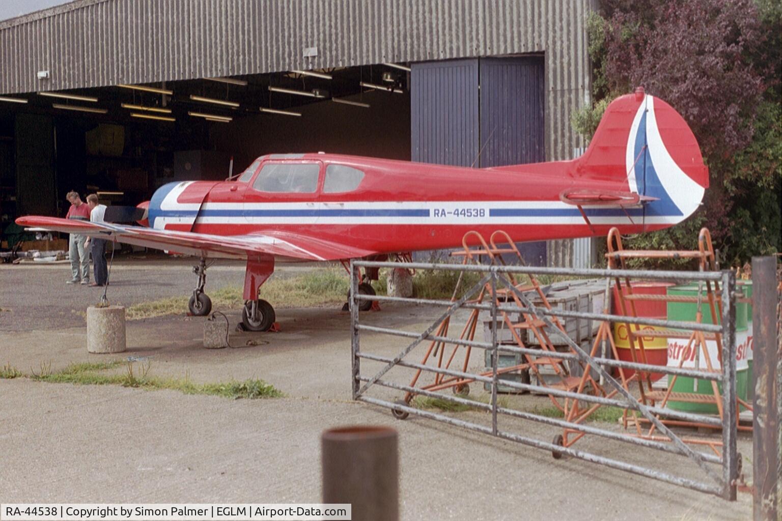 RA-44538, Yakovlev Yak-18T C/N 22202052122, Yak18T soon after import at White Waltham