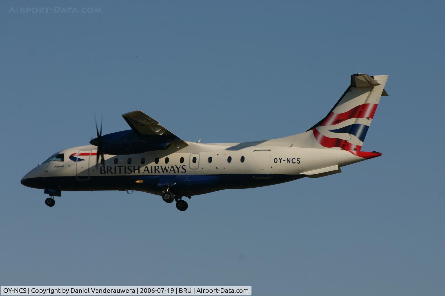 OY-NCS, 1996 Dornier 328-110 C/N 3070, very early morning flight BA8221 from Billund (DK)