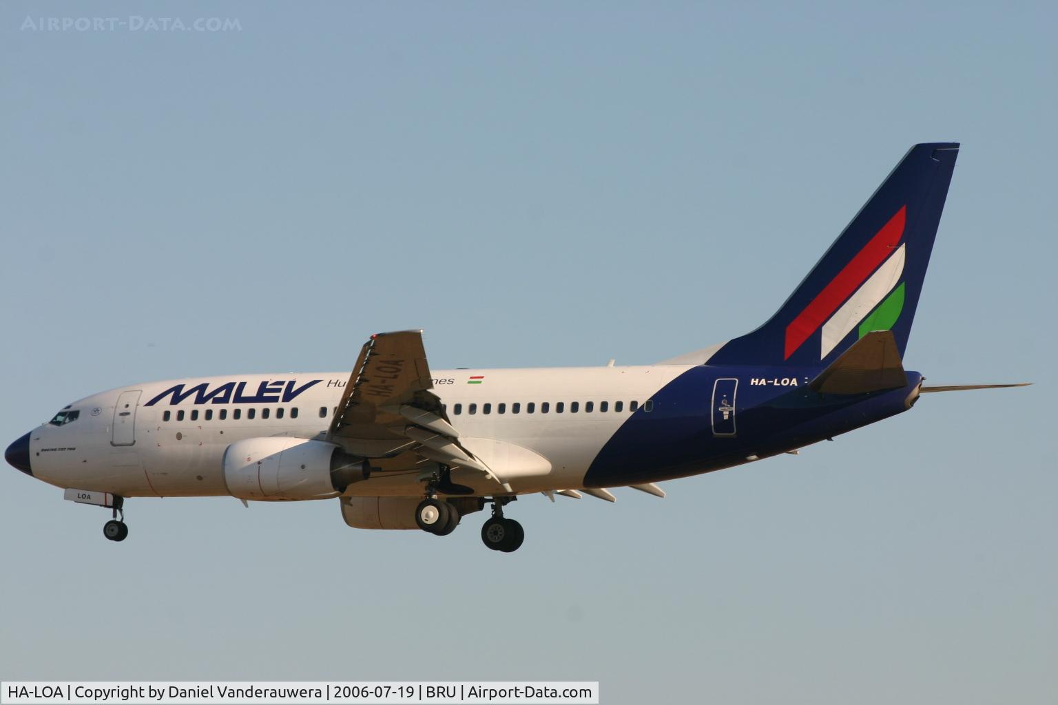 HA-LOA, 2003 Boeing 737-7Q8 C/N 28254, early arrival for flight MA600 from BUDAPEST