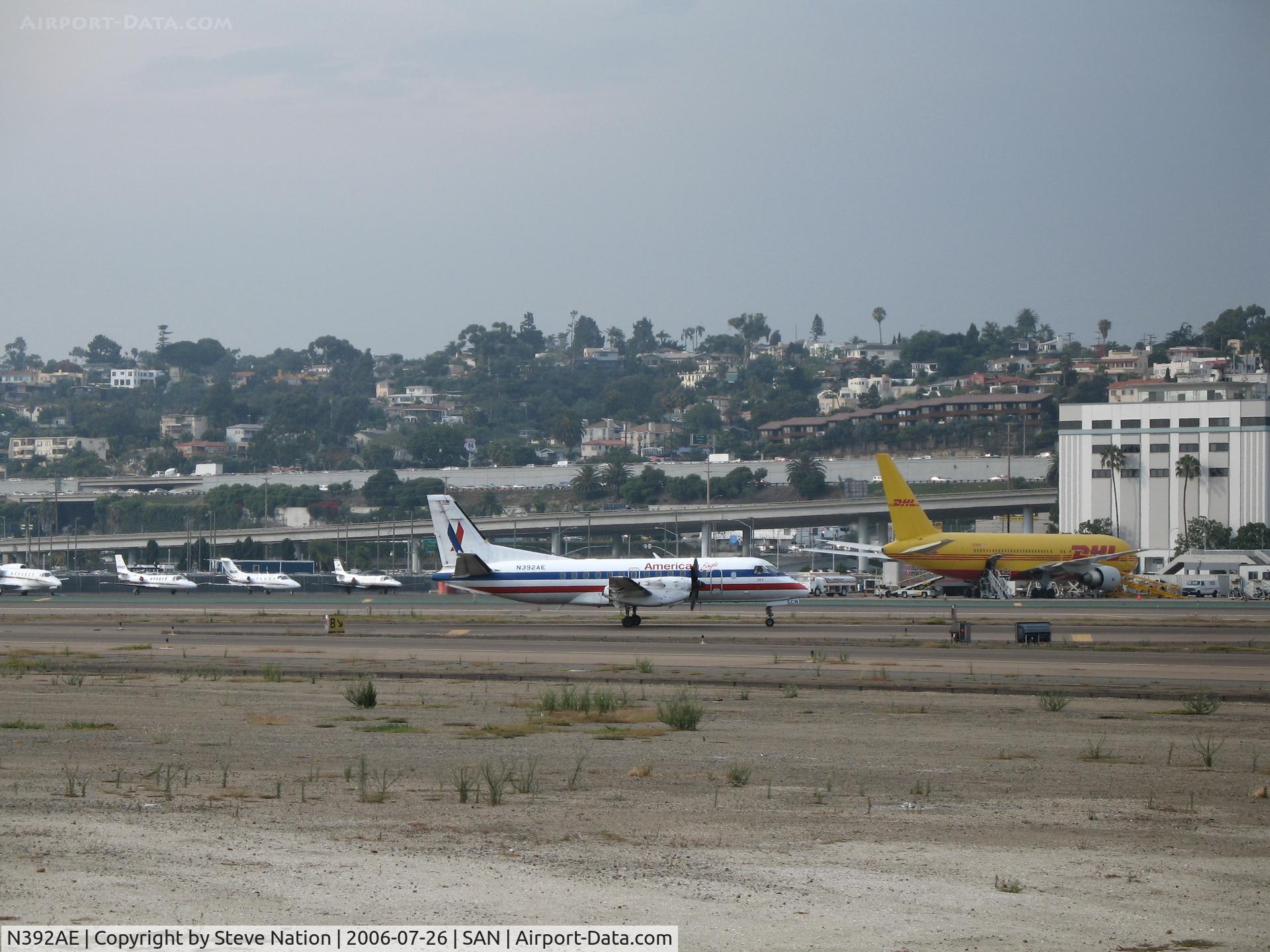 N392AE, Saab 340B C/N 340B392, American Eagle SAAB-340B taxying @ San Diego, CA