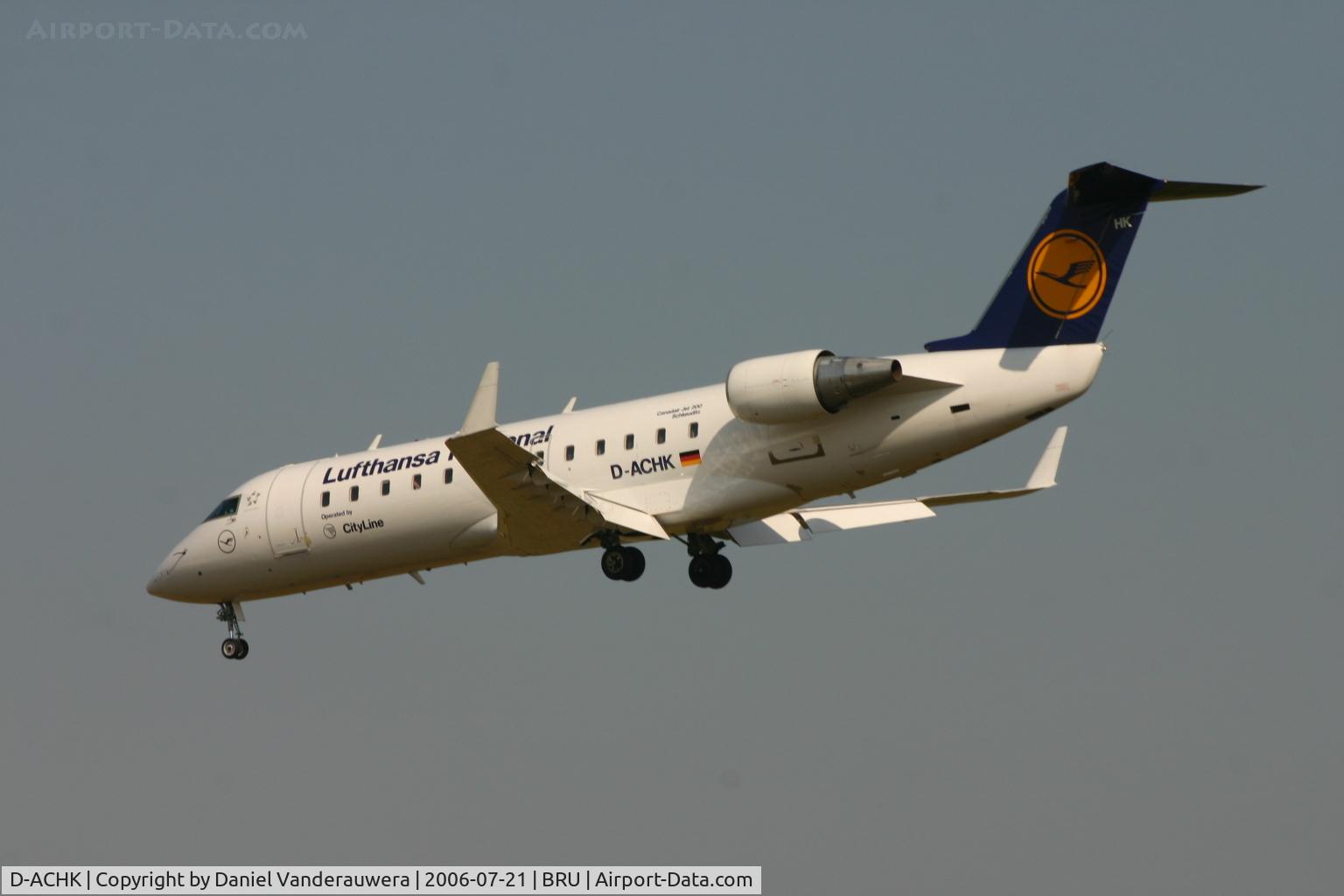 D-ACHK, 2000 Canadair CRJ-200LR (CL-600-2B19) C/N 7499, arrival of flight LH4602 from MUC