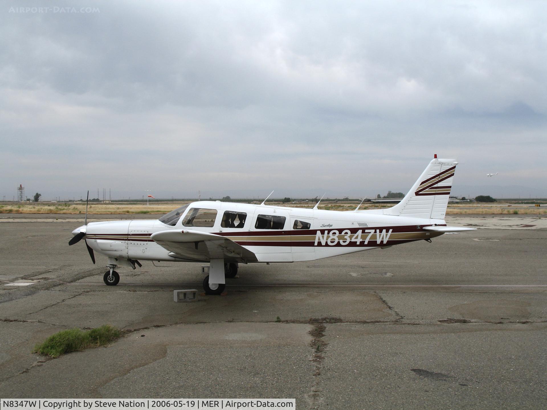 N8347W, 1981 Piper PA-32R-301 C/N 32R-8113049, Countryboy LLC 1981 Piper PA-32R-301 in lousy weather @ Castle AFB, CA