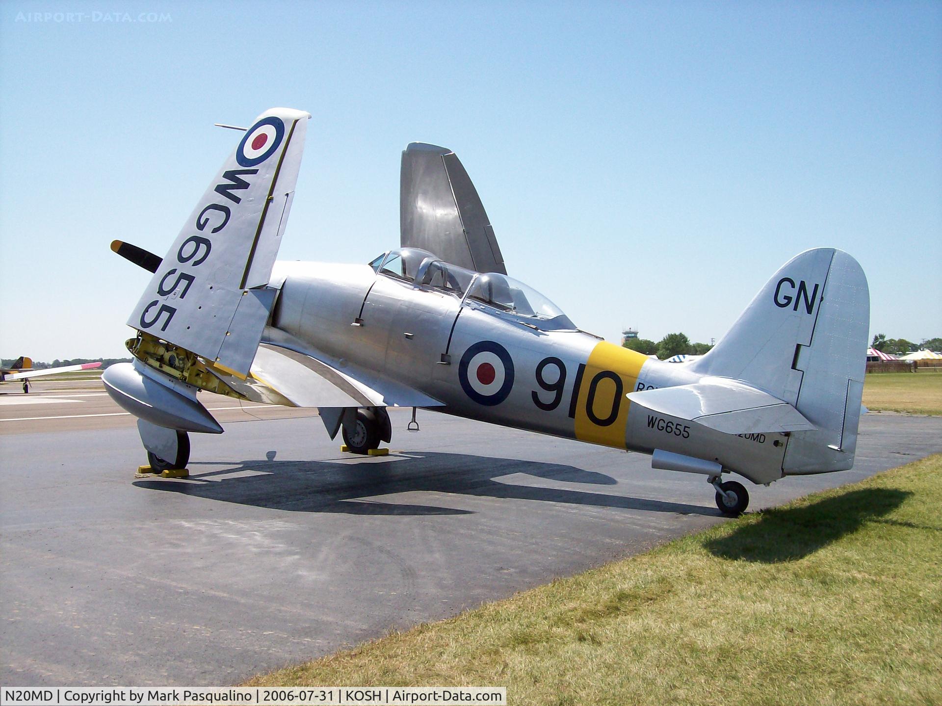 N20MD, 1952 Hawker Sea Fury T.20 C/N 41H/636070, Hawker Sea Fury TMK-20