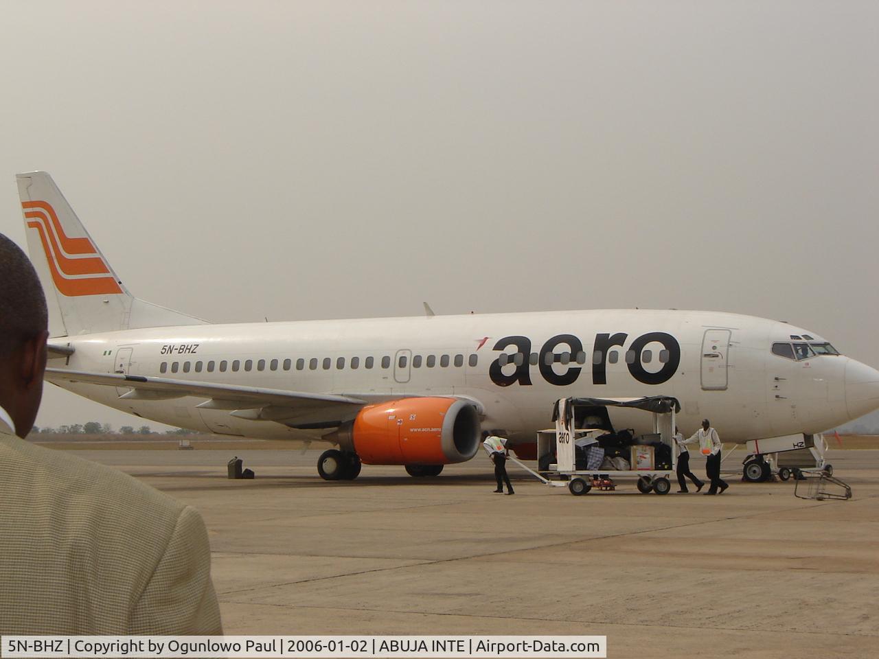 5N-BHZ, 1990 Boeing 737-322 C/N 24671, BOEING 737-300 IN ABUJA INTERNATIONAL AIRPORT