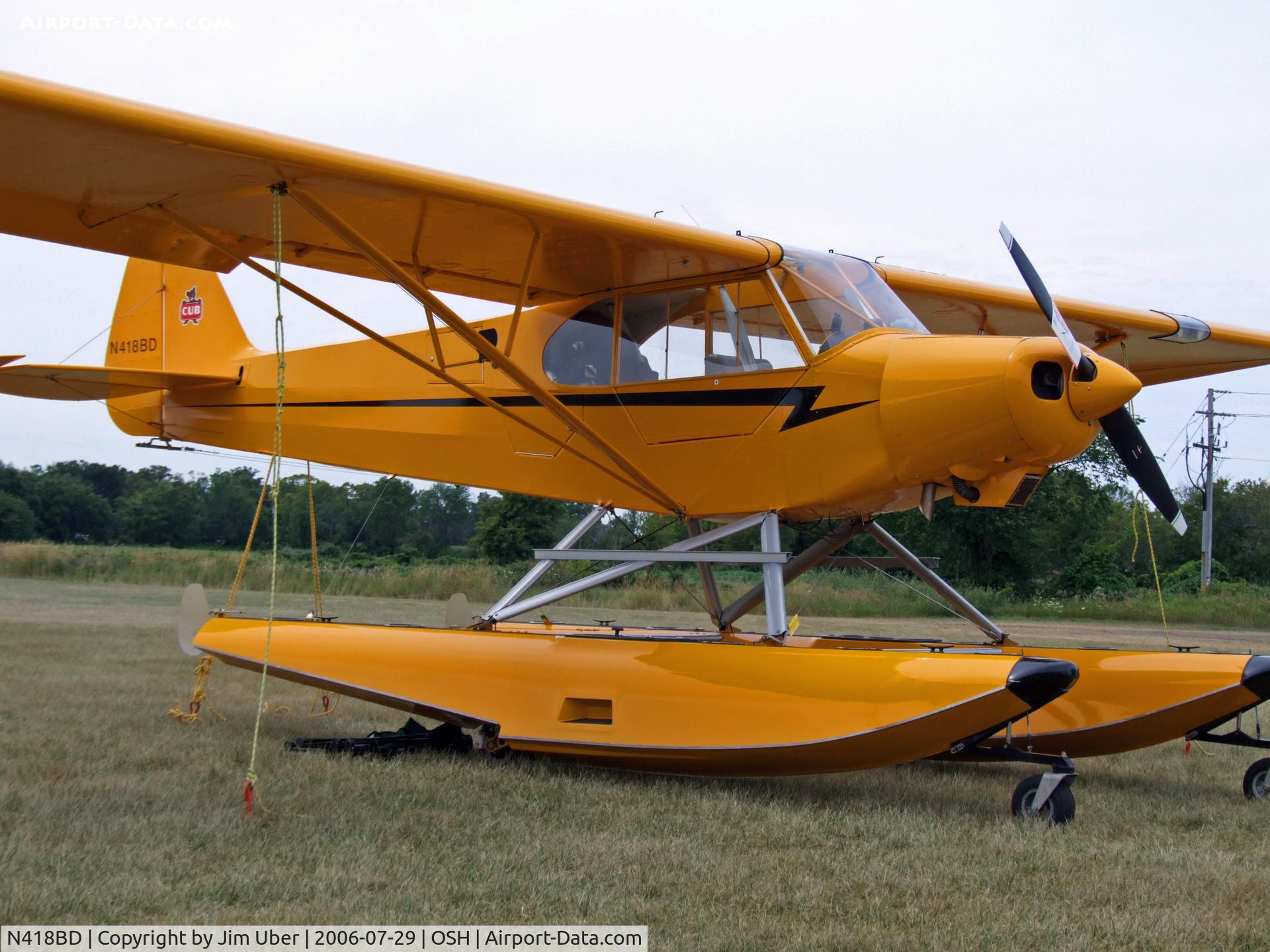 N418BD, 2004 Piper Supreme Cub Replica C/N 0066, A Cub on floats, in the 
