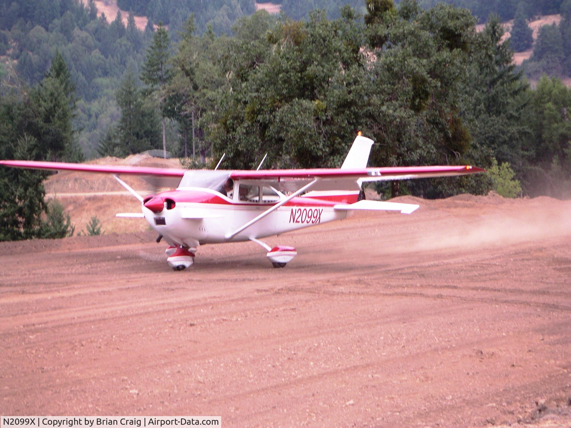 N2099X, 1965 Cessna 182H Skylane C/N 18256199, N2099X landing on Private strip in Zenia Ca