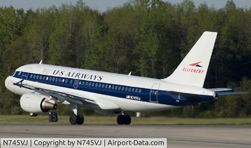 N745VJ, 2000 Airbus A319-112 C/N 1289, New USAirways Allegheny scheme