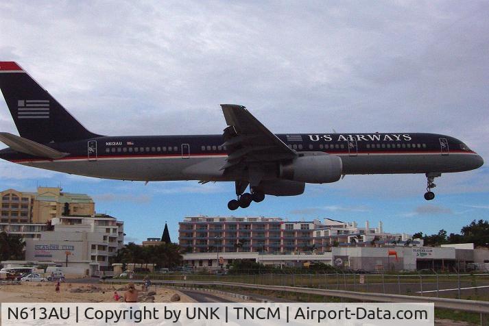 N613AU, 1993 Boeing 757-2B7 C/N 27144, Landing St Maarten