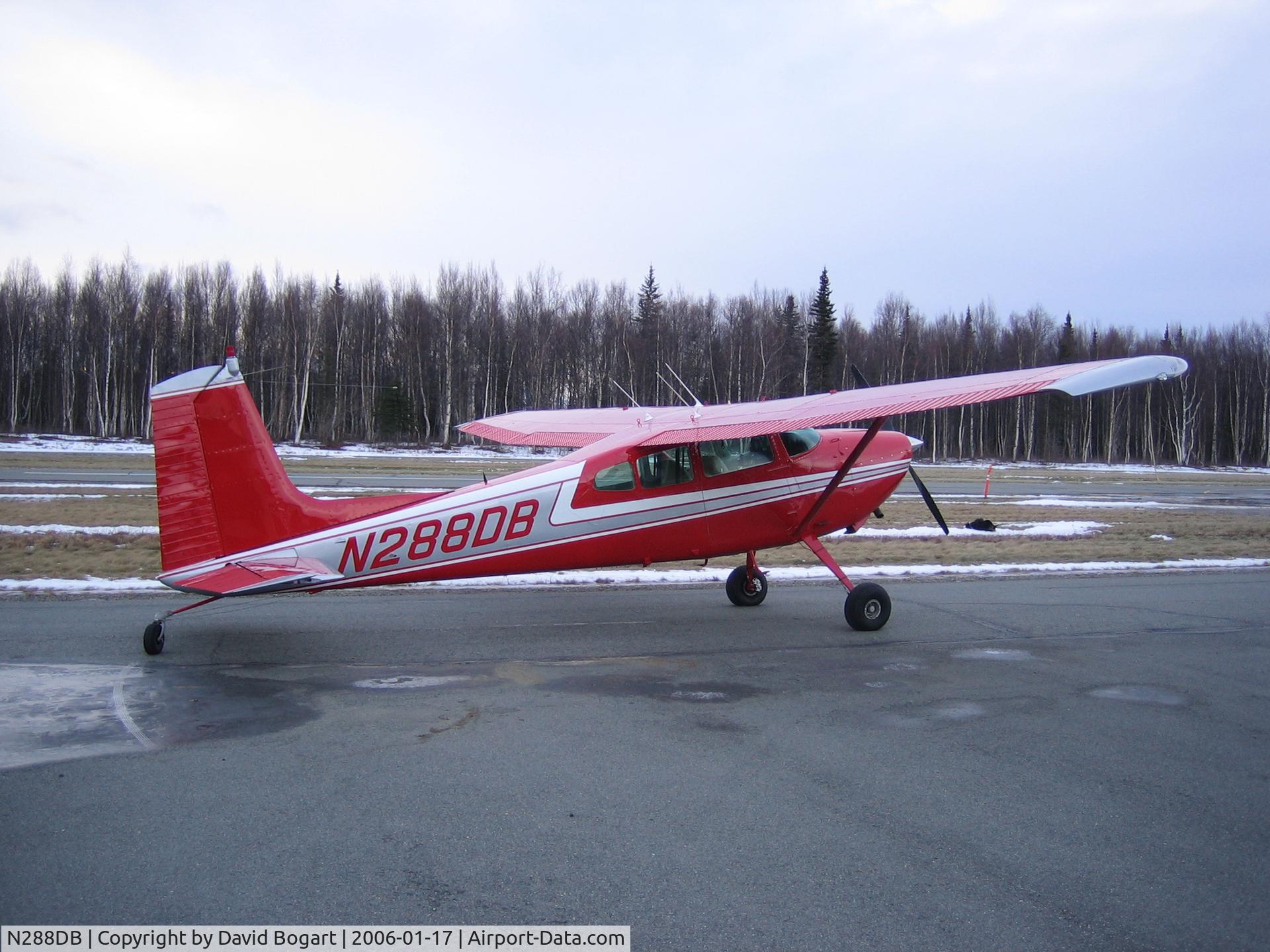 N288DB, 1964 Cessna 180H Skywagon C/N 18051449, Newly painted 1964 C-180H, Wolf Lake Strip, Alaska