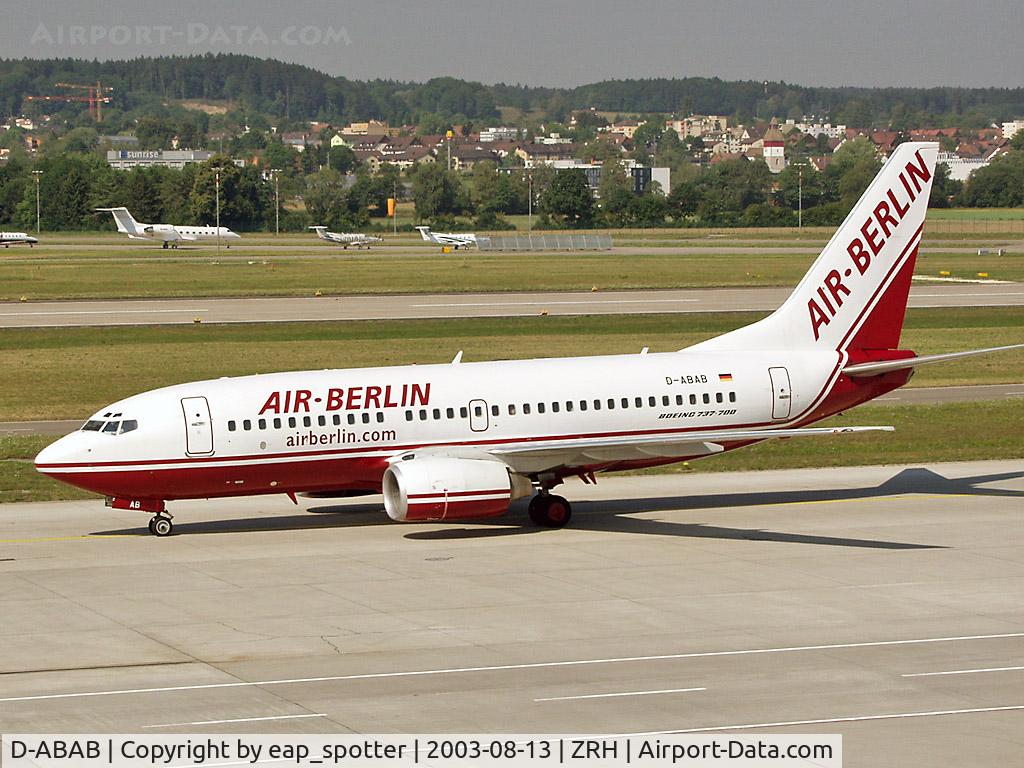 D-ABAB, 2001 Boeing 737-76Q C/N 30277, Taxi to the Gate