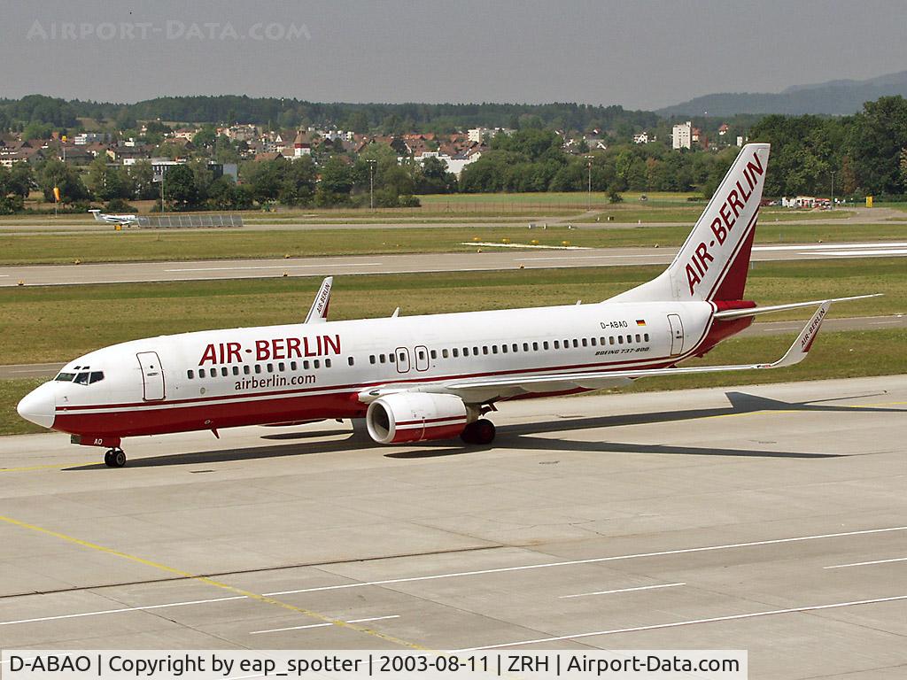 D-ABAO, 1998 Boeing 737-86J C/N 28069, Taxi to the Gate