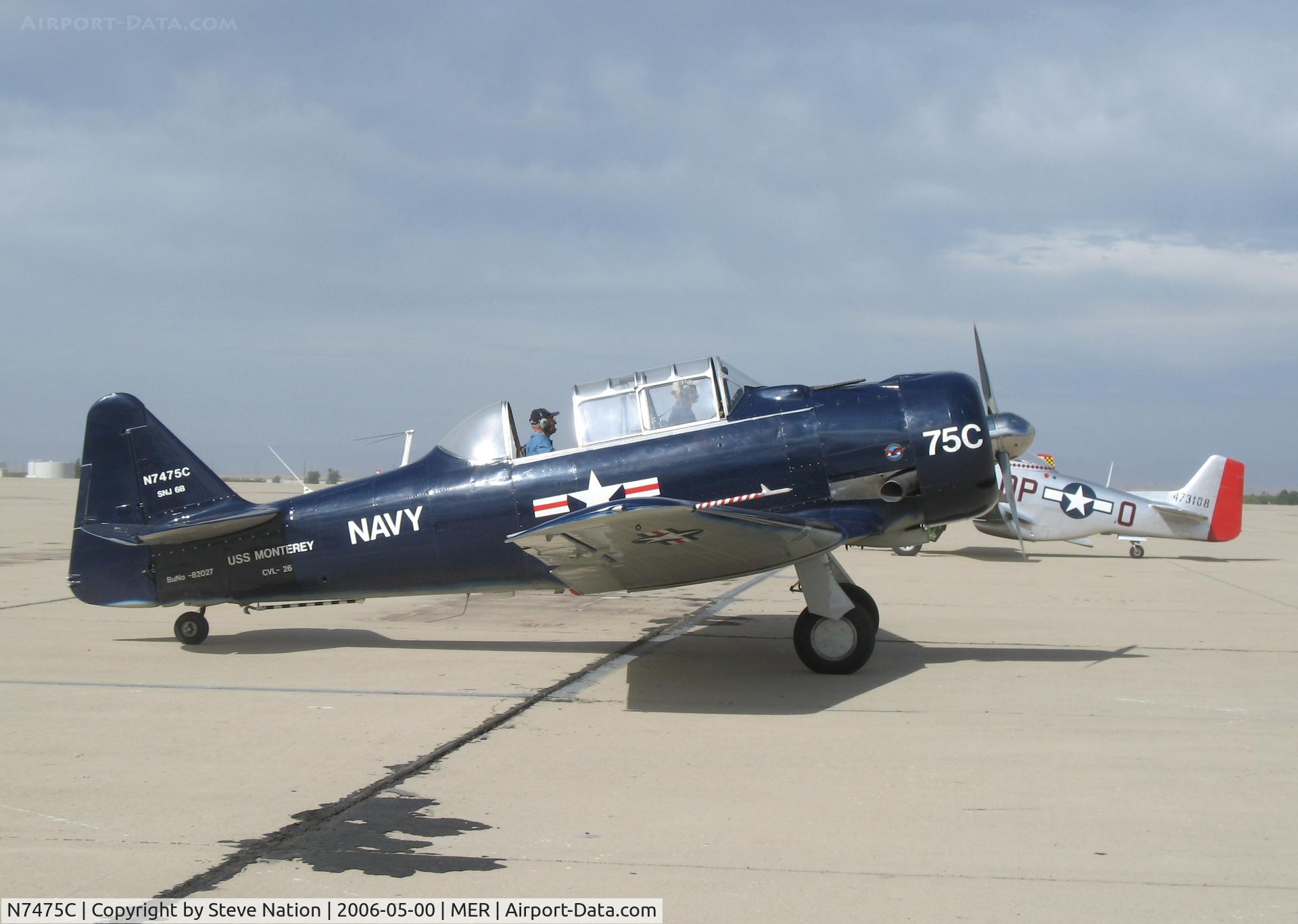 N7475C, North American AT-6F Harvard 4 C/N 44-82027, North American SNJ-6B BuAer 82027 painted in