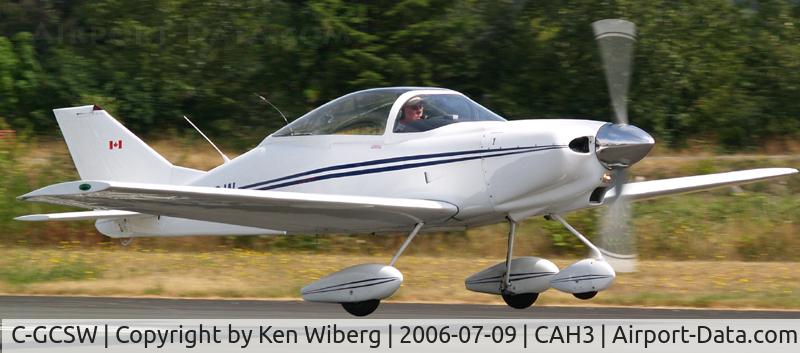 C-GCSW, 2003 Smyth Sidewinder C/N 212158, Rotating out of RWY 13 at Courtenay Airpark, Vancouver Island.