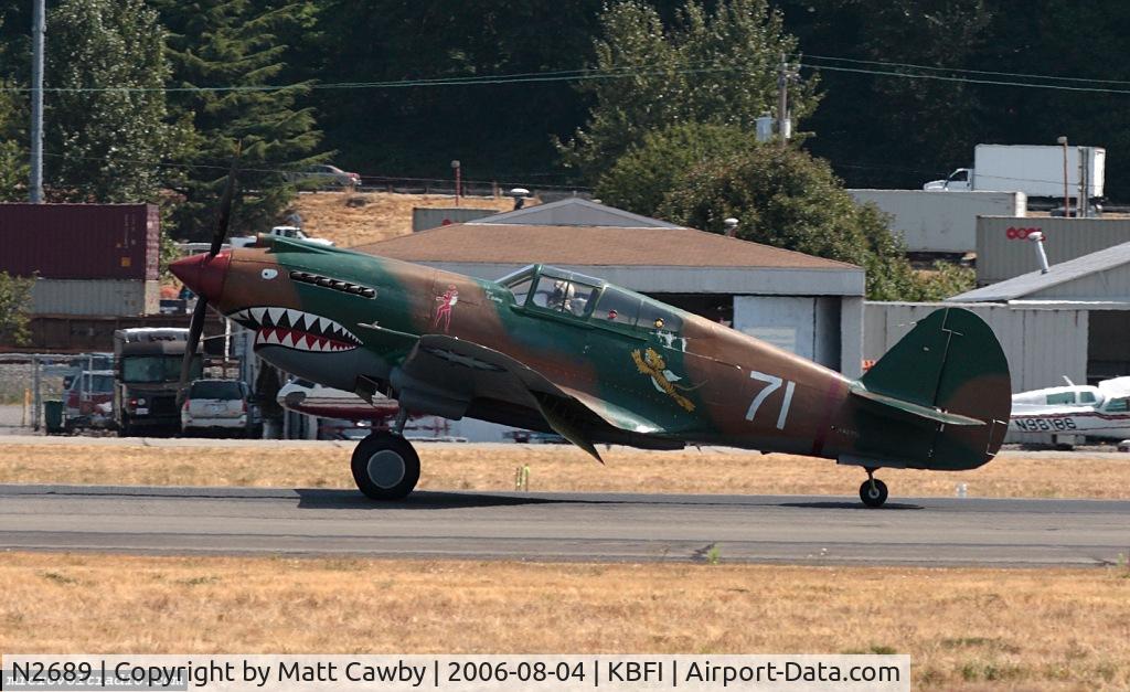 N2689, 1941 Curtiss P-40C Warhawk C/N 16166, Performing at Seafair in Seattle, WA
