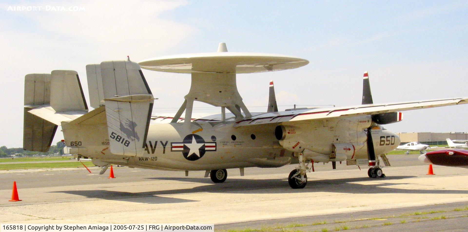 165818, 2000 Northrop Grumman E-2C Hawkeye C/N A189, E-2C from VAW-120 visits Republic with the S-3.